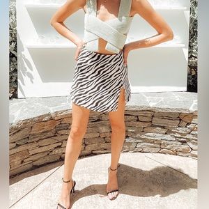 Zebra Stripped Mini skirt